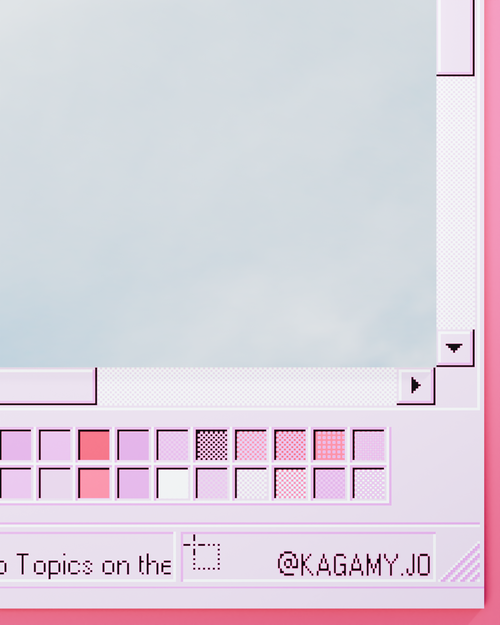 MS Paint mirror Pink