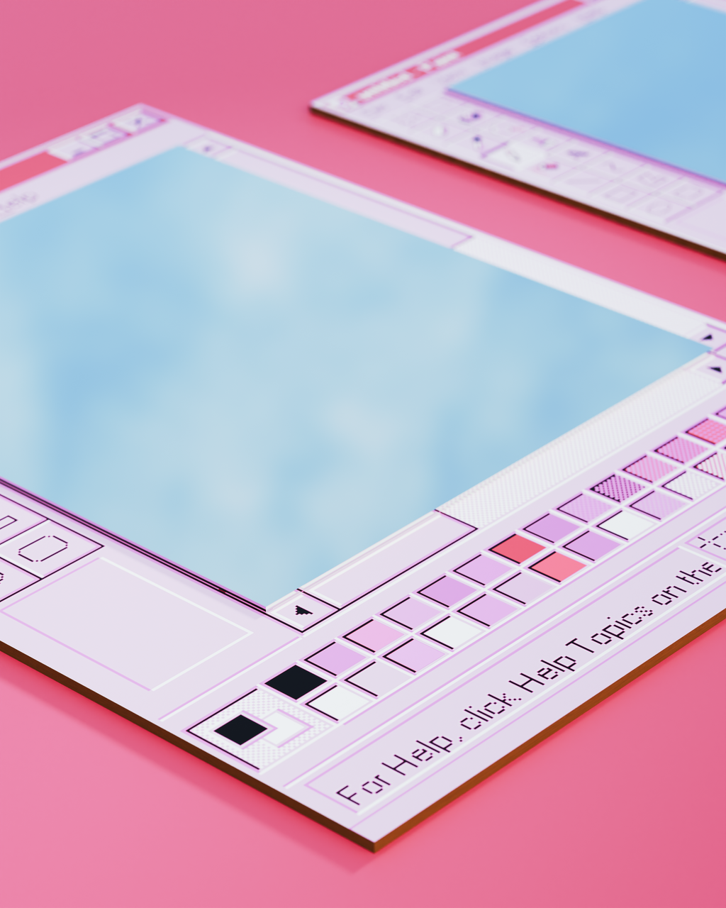 MS Paint mirror Pink