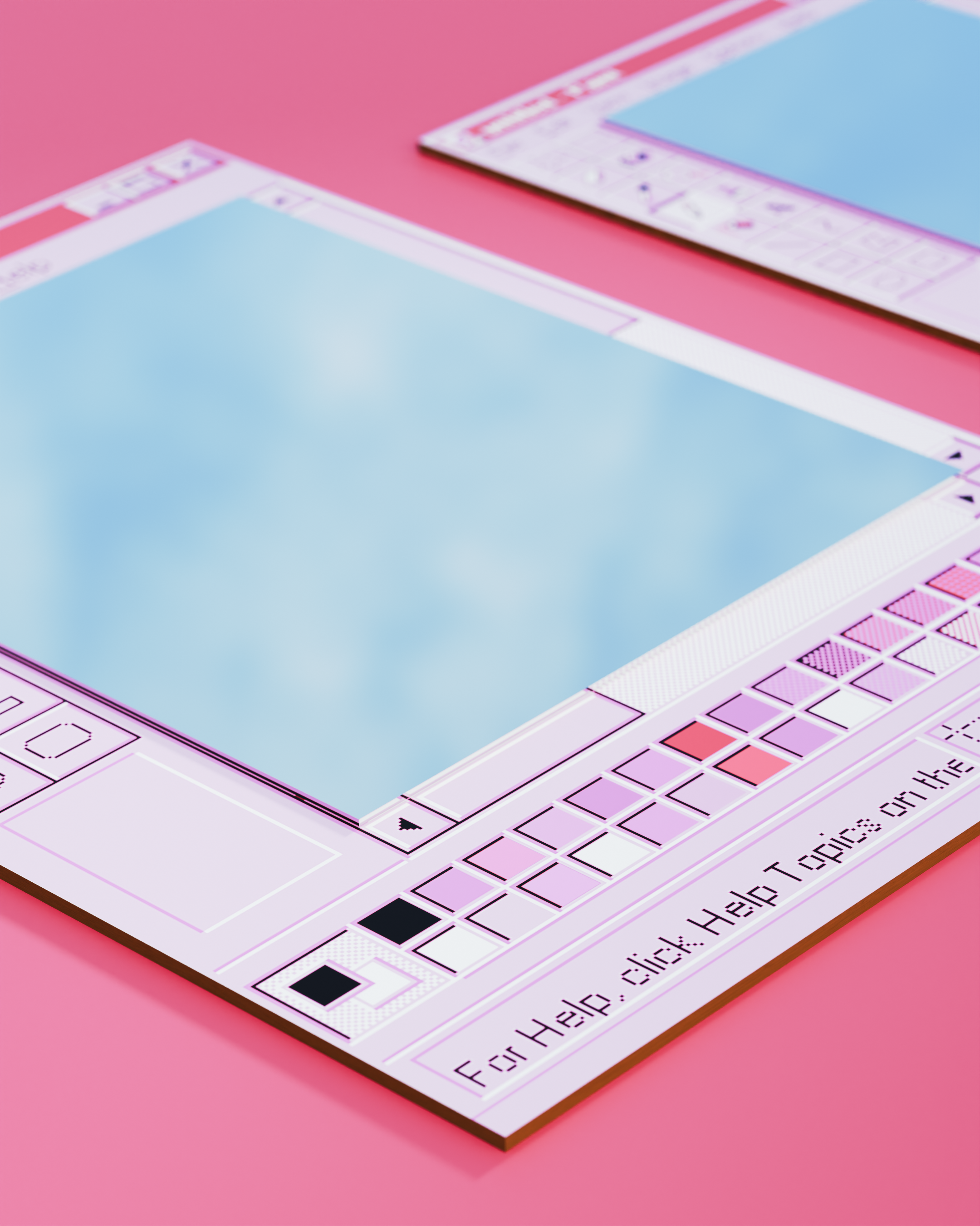 MS Paint mirror Pink