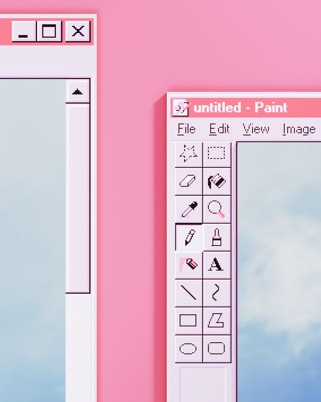 MS Paint mirror Pink