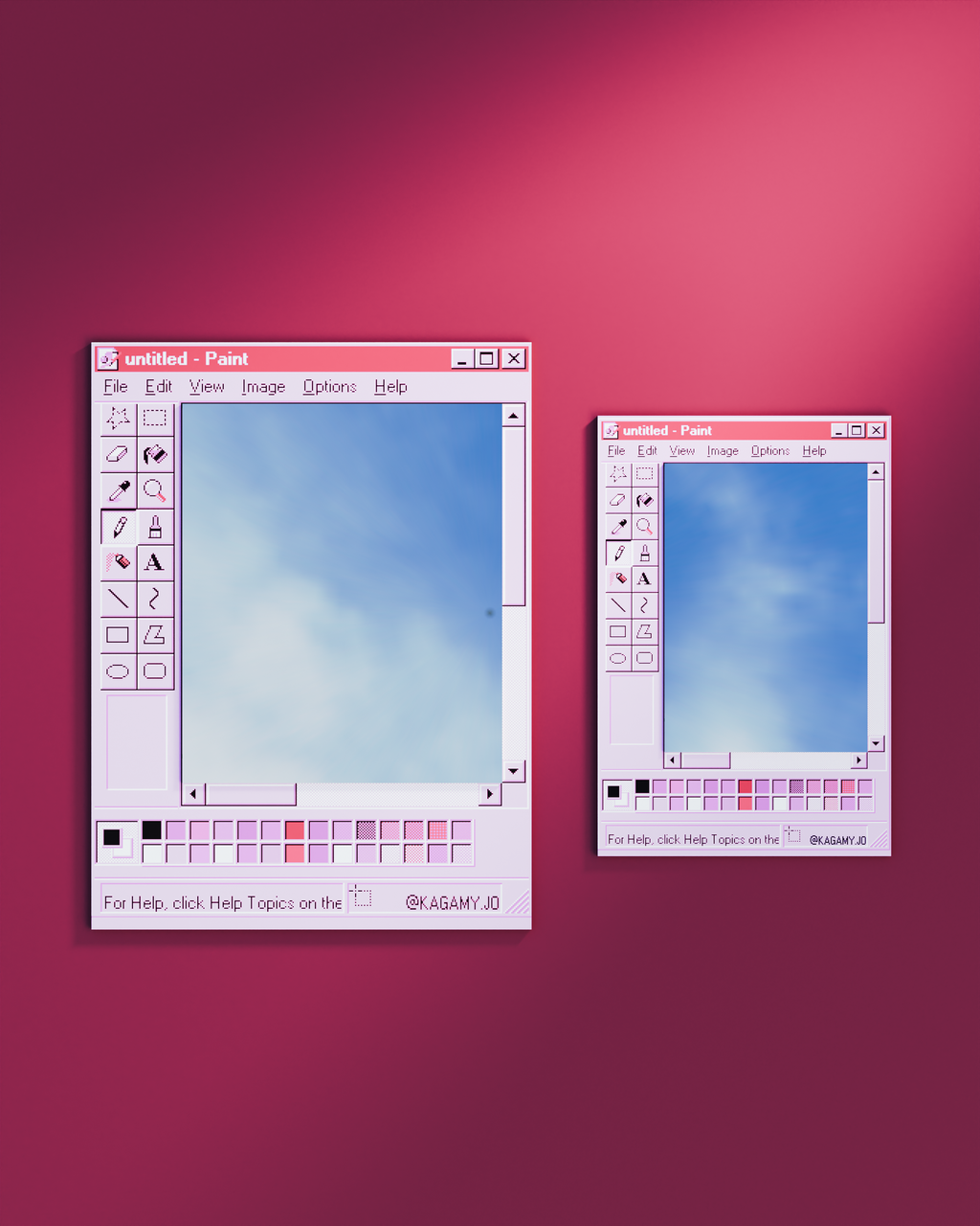 MS Paint mirror Pink